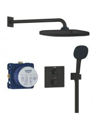 Grohe Grohe QuickFix Precision concealed shower system with Vitalio Comfort 250, matt black