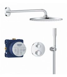 Grohe Grohe QuickFix Precision concealed shower system with Vitalio Rain Mono 310 Cube, chrome