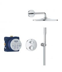 Grohe Grohe QuickFix Precision concealed shower system with Vitalio Rain Mono 310 Cube, chrome