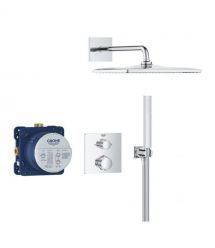 Grohe Grohe QuickFix Precision concealed shower system with Vitalio Rain Mono 310 Cube, chrome