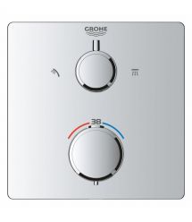 Grohe Grohe QuickFix Precision concealed shower system with Vitalio Rain Mono 310 Cube, chrome