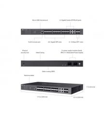 TP-Link Коммутатор SG3428XF 24xSFP, 4xSFP+, Керований L2