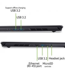 Acer Ноутбук Acer Nitro V 16S ANV16S-61 16" WQXGA IPS, AMD R9-365, 32GB, F1TB, NVD5070-8, Win11P, чорний