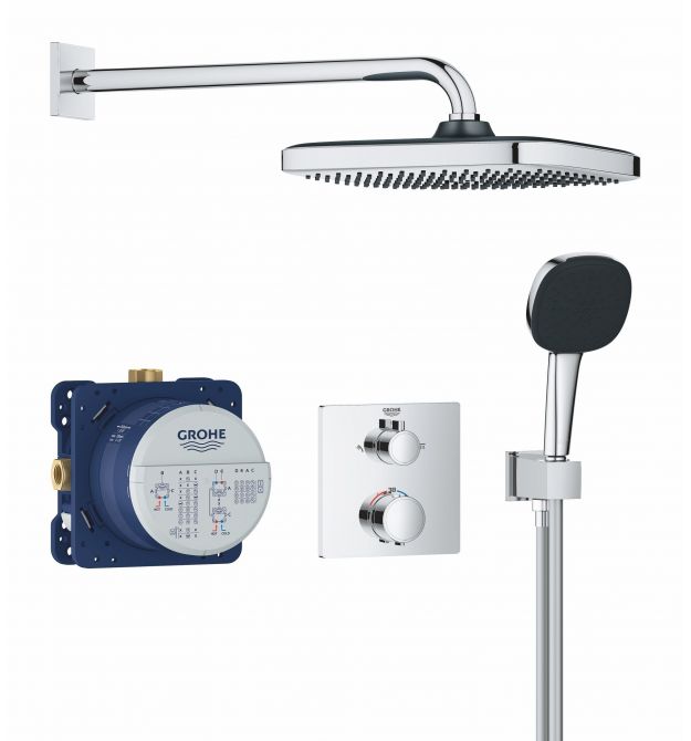 Grohe Grohe QuickFix Precision concealed shower system with Vitalio Comfort 250, chrome