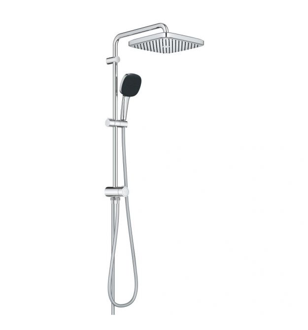 Grohe Grohe QuickFix Vitalio Comfort 250 Flex shower system with shower diverter, overhead shower, shower head, mounting - on a