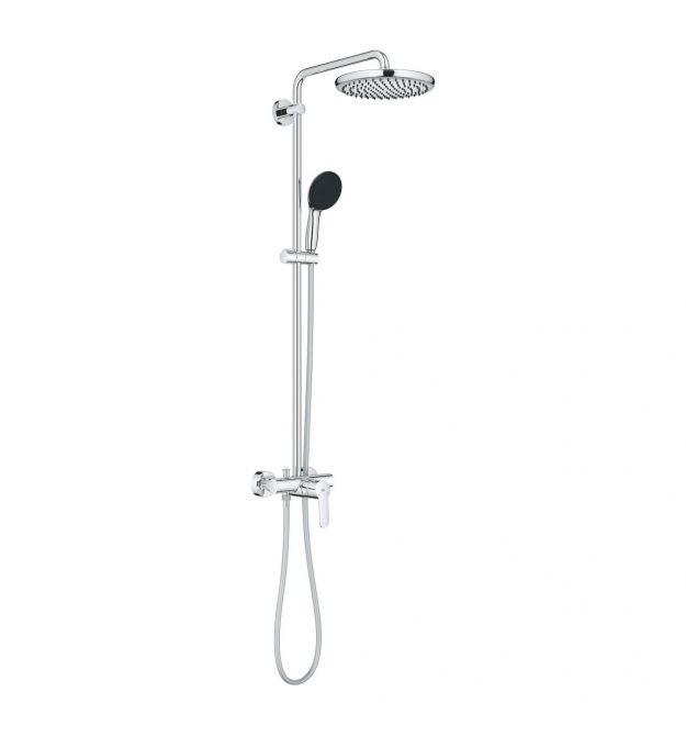 Grohe Grohe Vitalio Start System 250 shower system with single-lever shower mixer, overhead shower, shower head, mounting - on a