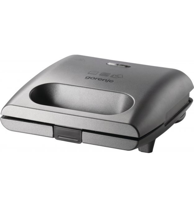Gorenje Міні-гриль Gorenje 700Вт, алюміній, 1 пластина-гриль , корпус-пластик+метал, сірий