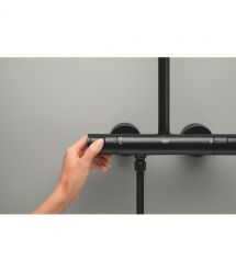 Grohe Grohe Vitalio Start System 250 shower system with thermostatic shower mixer, overhead shower, shower head, wall-mounted, m