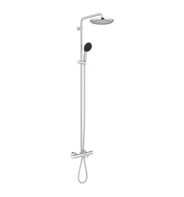 Grohe Grohe QuickFix Vitalio Start System 250 shower system with thermostatic bath mixer, spout length - 169mm, overhead shower,