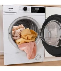 Gorenje Сушильна машина Gorenje тепловий насос, 7кг, A+, 51см, дисплей, 15 програм, білий