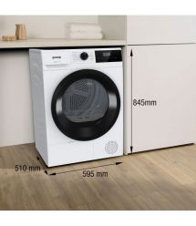 Gorenje Сушильна машина Gorenje тепловий насос, 7кг, A+, 51см, дисплей, 15 програм, білий