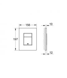 Grohe Grohe Skate Cosmopolitan flush plate for toilet, chrome