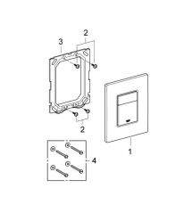 Grohe Grohe Skate Cosmopolitan flush plate for toilet, chrome