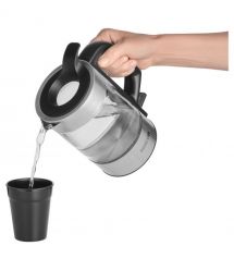 Sencor Електрочайник Sencor 0.5л, Strix, пластик, в комплекті 2 склянки + 2 ложки, скло, нерж. сталь