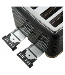 Sencor Тостер Sencor 1600Вт, підігрів, розморожування, 4 слоти, пластик, чорно-золотий