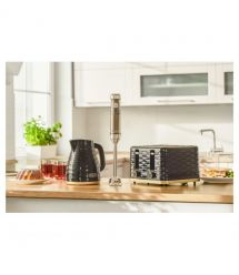 Sencor Тостер Sencor 1600Вт, підігрів, розморожування, 4 слоти, пластик, чорно-золотий