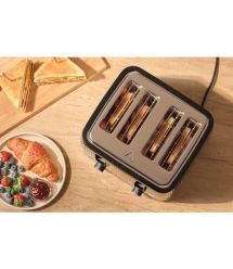 Sencor Тостер Sencor 1860Вт, підігрів, розморожування, 4 слоти, пластик, чорний