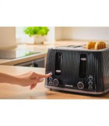 Sencor Тостер Sencor 1860Вт, підігрів, розморожування, 4 слоти, пластик, чорний