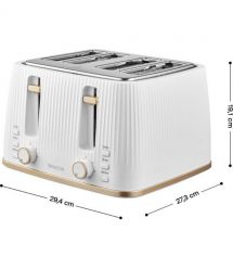 Sencor Тостер Sencor 1860Вт, підігрів, розморожування, 4 слоти, пластик, білий