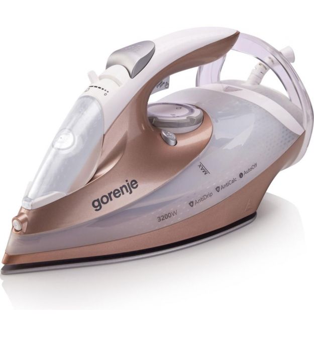 Gorenje Iron Gorenje, 3200W, 420ml, steam boost -250g, vert. Steaming, auto shutdown, ceramic soleplate, bronze-white