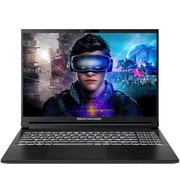 Dream Machines Ноутбук Dream Machines RT5070-15 15.6FHD+ IPS, AMD AI 9 HX 370, 32GB, F1TB, NVD5070-8, DOS, чорний