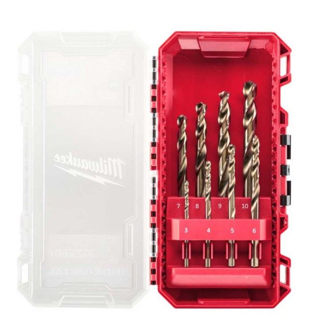 Milwaukee Набір свердел по металу Milwaukee HSS-Co PACKOUT, 3-10мм, кейс, 8шт