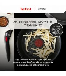 Tefal Tefal Ingenio Inspiration Cookware Set, 6 pieces, aluminum, glass, bakelite, black