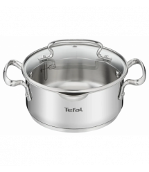 Tefal Кастрюля DUETTO+, 2л, с крышкой, нержавеющая сталь, стекло