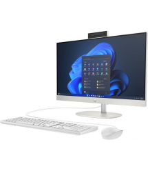 HP Комп'ютер персональний моноблок HP 240-G10 23.8" FHD IPS AG, Intel i5-1334U, 16GB, F512GB, UMA, WiFi, кл+м, 3р, DOS, білий