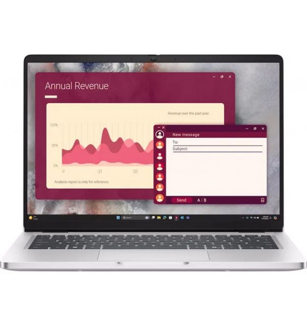 Dell Ноутбук Dell Pro 14 14" FHD+ AG, Intel U5-235U, 16GB, F512GB, UMA, Win11P, сріблястий