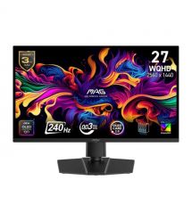 MSI Монітор MSI 26.5" MAG 273QP-X24 2xHDMI, DP, QD-OLED, 2560x1440, 240Hz, 0.03ms, DCI-P3 99%, FreeSync, Pivot, HDR400