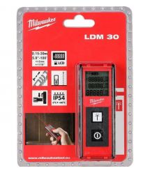 Milwaukee Далекомір лазерний Milwaukee LDM30, 0.15-30м, ±2мм, 2AАA 0.1кг