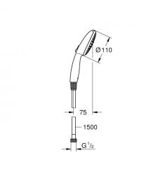 Grohe Grohe QuickFix Vitalio Start 110 shower set, shower - 2 directions (Rain, Jet), hose, chrome