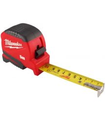 Milwaukee Pro Compact Tape Measure, 3m x 19mm with a reel lock, ABS plastic