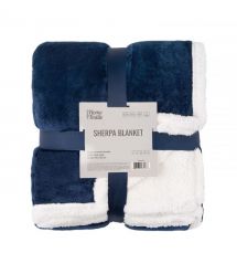 ARDESTO Плед Ardesto Sherpa 160х200см, 100% поліестер, синій темний