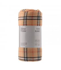 ARDESTO Плед Ardesto Fleece 130x160см, 100% поліестер, клітинка, бежевий