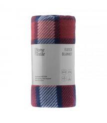 ARDESTO Плед Ardesto Fleece 130x160см, 100% поліестер, клітинка, синьо-бордовий