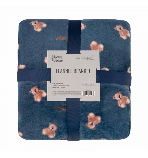 ARDESTO Плед Ardesto Flannel 160х200см, 100% поліестер, плюшеві ведмедики