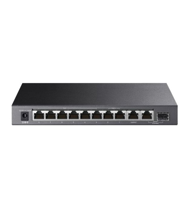 TP-Link Коммутатор TL-SG1210PP 10xGE (PoE), 1xSFP, 123Вт, Неуправляемый