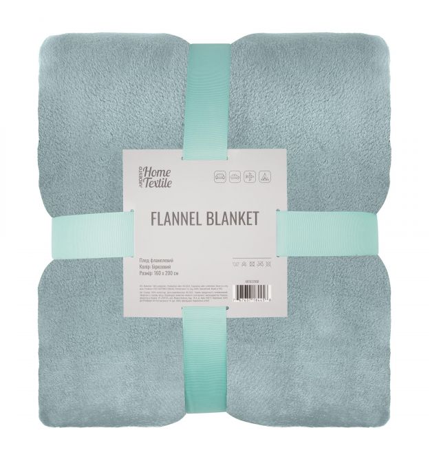 ARDESTO Плед Ardesto Flannel 160х200см, 100% поліестер, бірюзовий