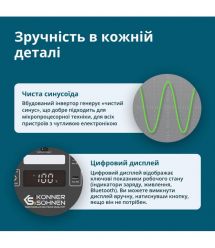 Könner & Söhnen Портативная электростанция KS 500PS, 500Вт, 448Вт·год, LifePo4, 230В, Bluetooth, 4.9кг