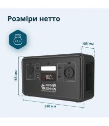 Könner & Söhnen Портативная электростанция KS 500PS, 500Вт, 448Вт·год, LifePo4, 230В, Bluetooth, 4.9кг