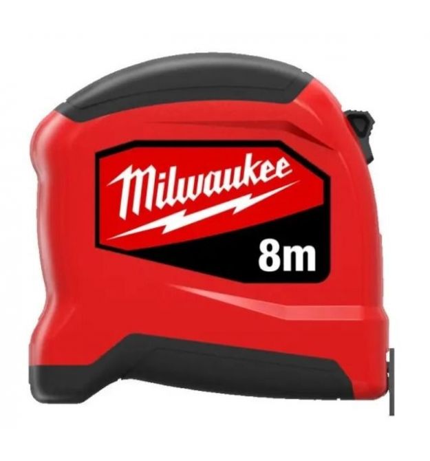 Milwaukee Рулетка Milwaukee SLIMLINE, 8мх25мм з фіксатором змотування, АБС-пластик