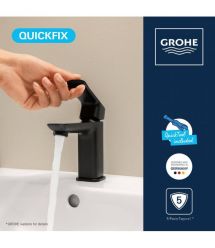Grohe Grohe QuickFix Dice Black S-size sink mixer, spout length - 106mm, non-return, 1 lever, matte black