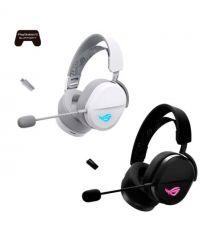 ASUS Гарнитура игровая ROG Pelta, USB-A/BT/WL, RGB, 1.8м, белый