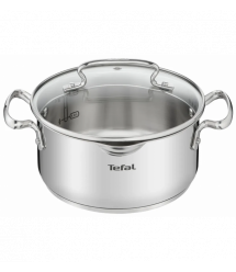Tefal Tefal DUETTO+ saucepan, 2.9L, with lid, stainless steel, glass