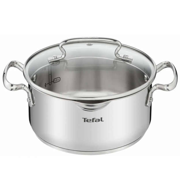 Tefal Tefal DUETTO+ saucepan, 2.9L, with lid, stainless steel, glass