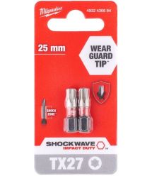 Milwaukee Shockwave Bits, TX27x25mm, 2-piece set