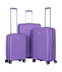 2E Набір валіз 2E, Aero, поліпропілен, (L+M+S),TSA, 4 колеса, EXP, лавандовий