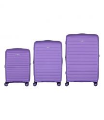2E Набір валіз 2E, Aero, поліпропілен, (L+M+S),TSA, 4 колеса, EXP, лавандовий